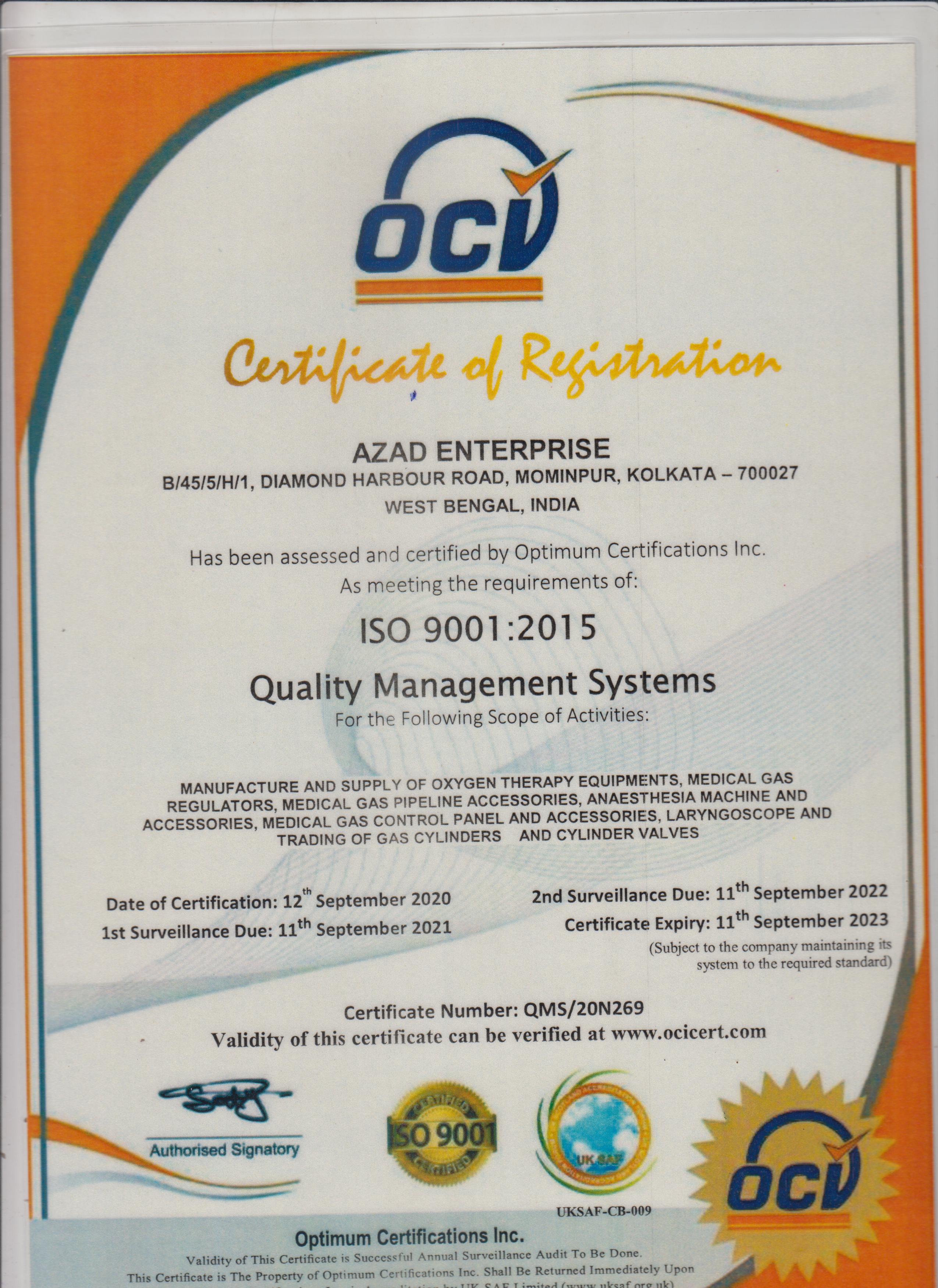 Kolkata based Azad Enterprise