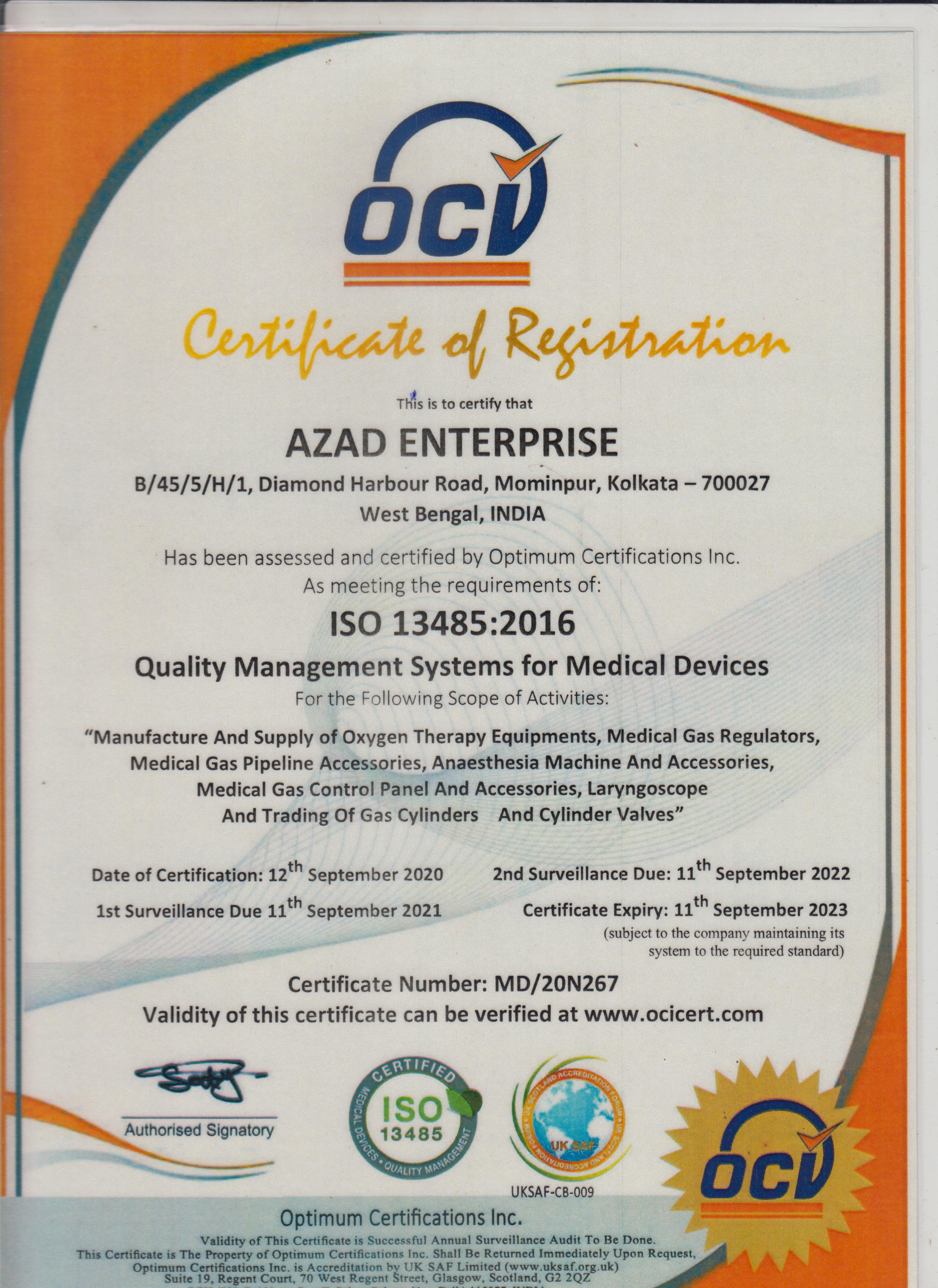 Kolkata based Azad Enterprise
